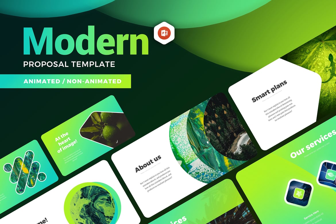 Template PowerPoint Proposal Modern yang Menarik