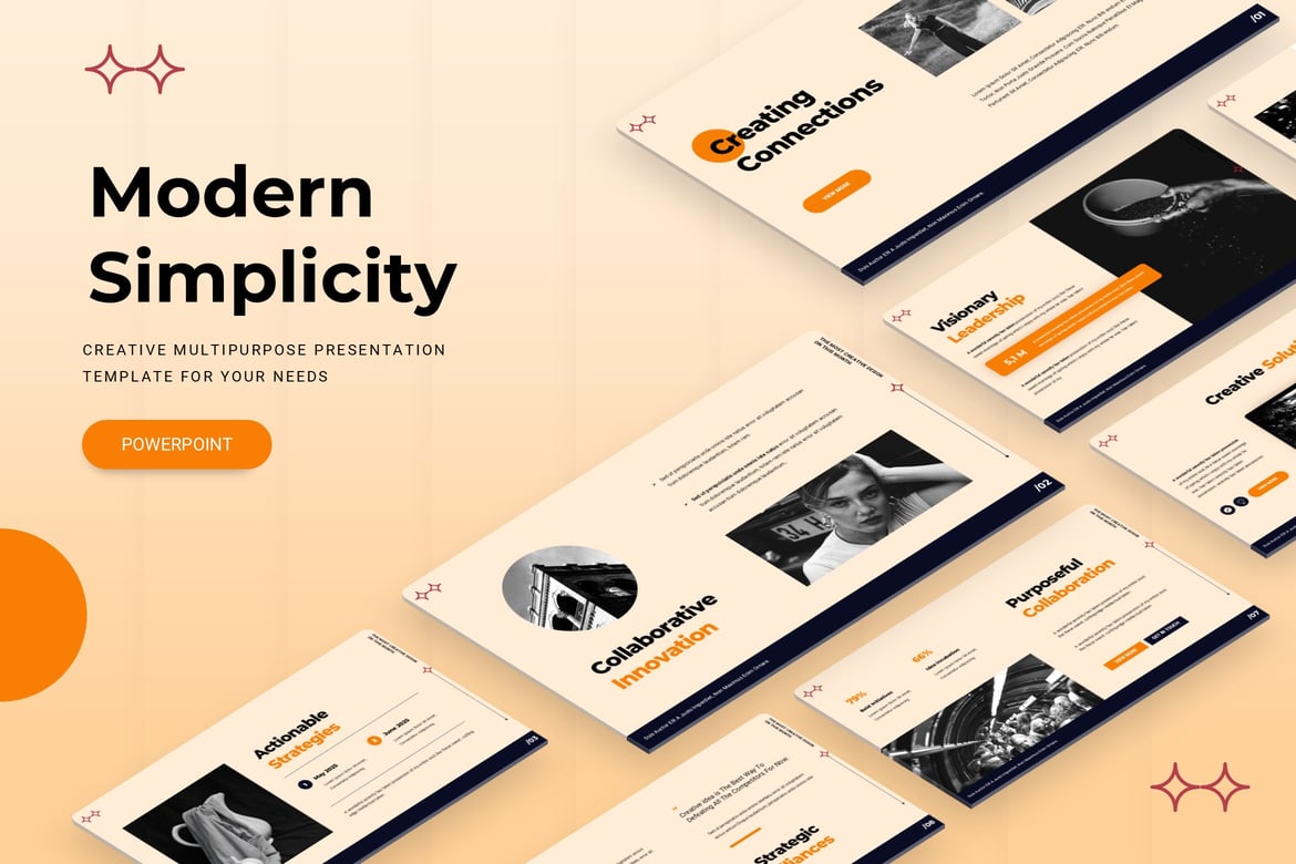 Template PowerPoint Modern Sederhana untuk Presentasi Menarik