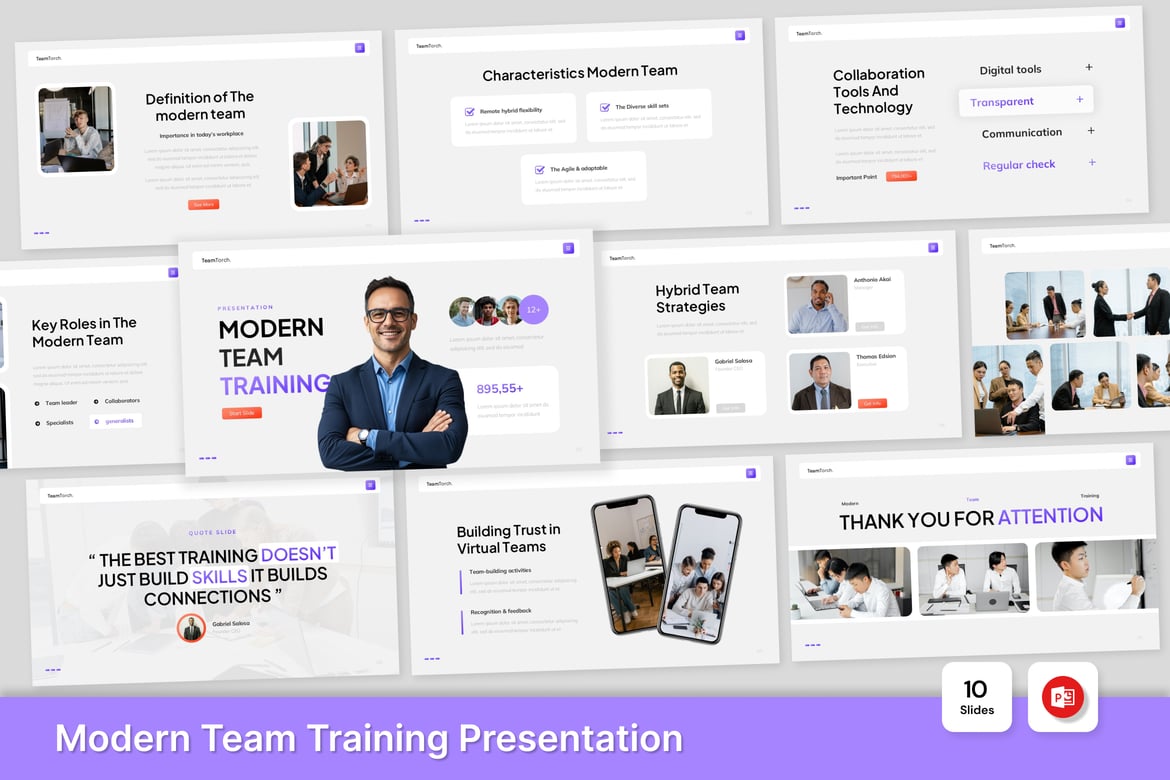 Template Presentasi Tim Modern yang Menarik