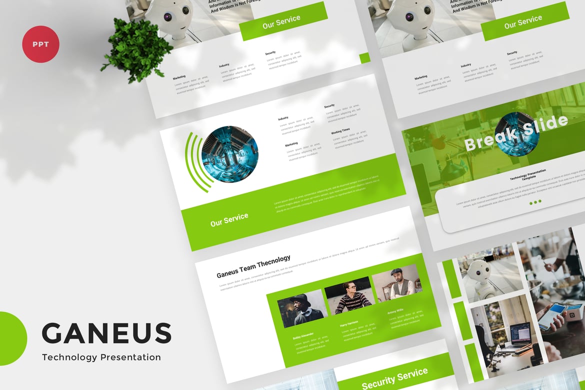 Template Presentasi PowerPoint Teknologi Modern yang Menarik