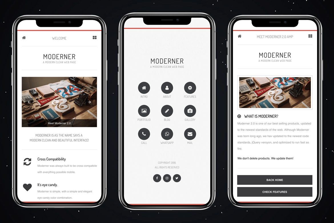 Template Website Modern | Template Mobile & Google AMP