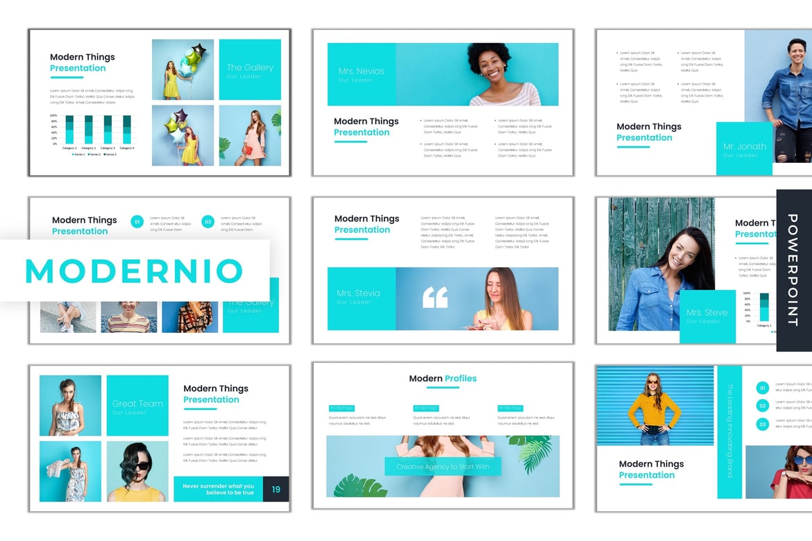 Modernio - Template Powerpoint Serbaguna untuk Presentasi Profesional