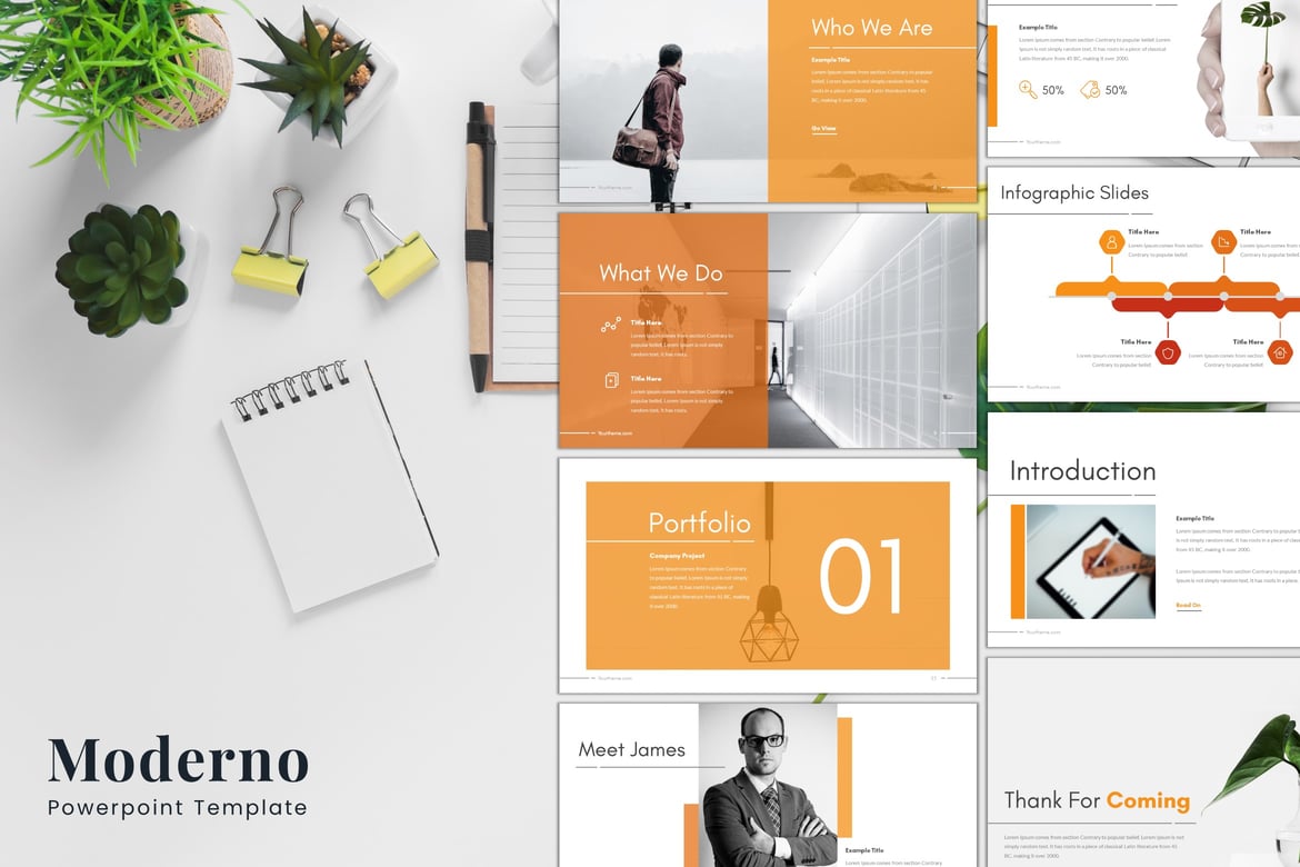 Moderno - Template Presentasi Powerpoint yang Kreatif dan Minimalis