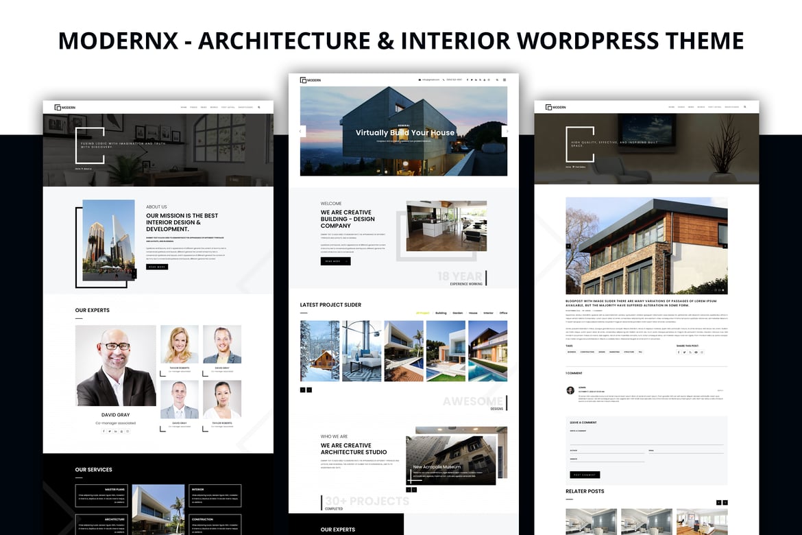 Modernx - Tema WordPress Arsitektur & Interior yang Stylish