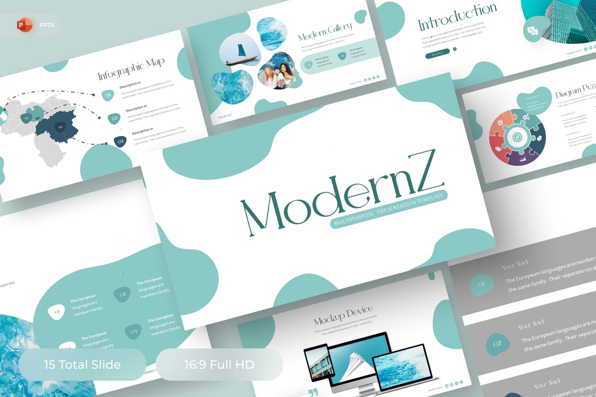 Template PowerPoint ModernZ - Solusi Presentasi Serbaguna
