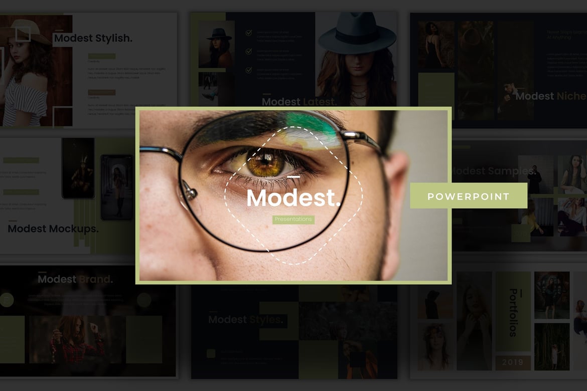 Template Presentasi Powerpoint Modest - Solusi Kreatif untuk Kebutuhan Anda