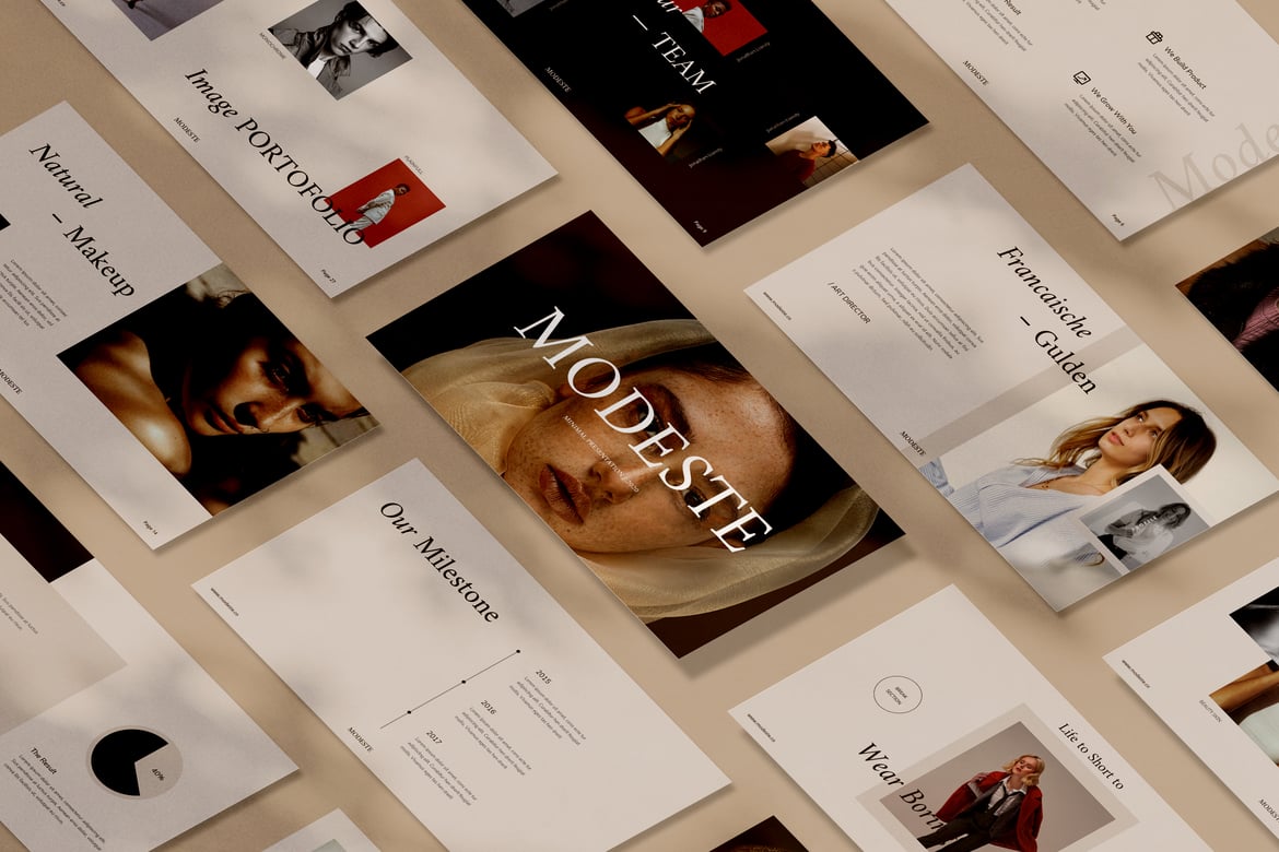 Template PowerPoint Modeste: Presentasi Minimalis yang Menarik