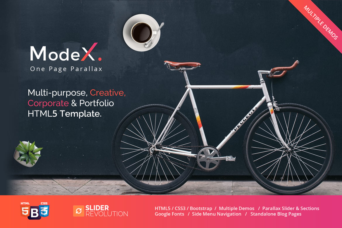 Modex - Template Website Parallax Satu Halaman yang Menawan