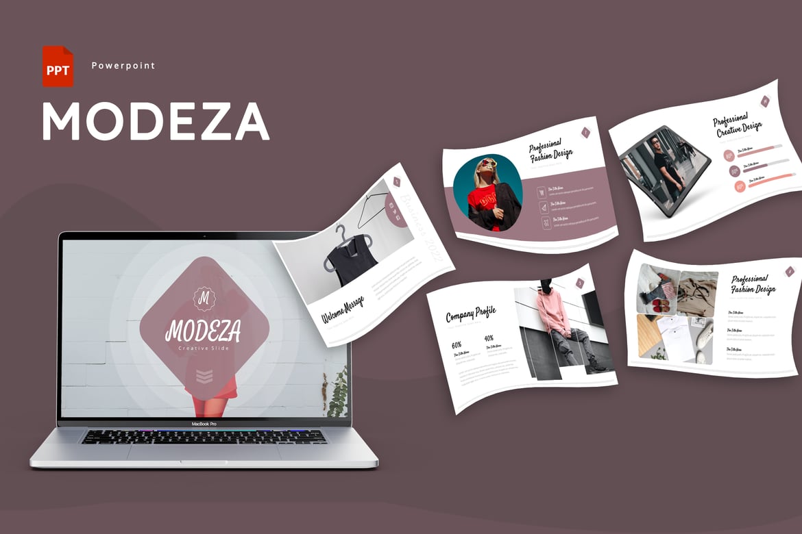Modeza - Template PowerPoint Serbaguna yang Menarik