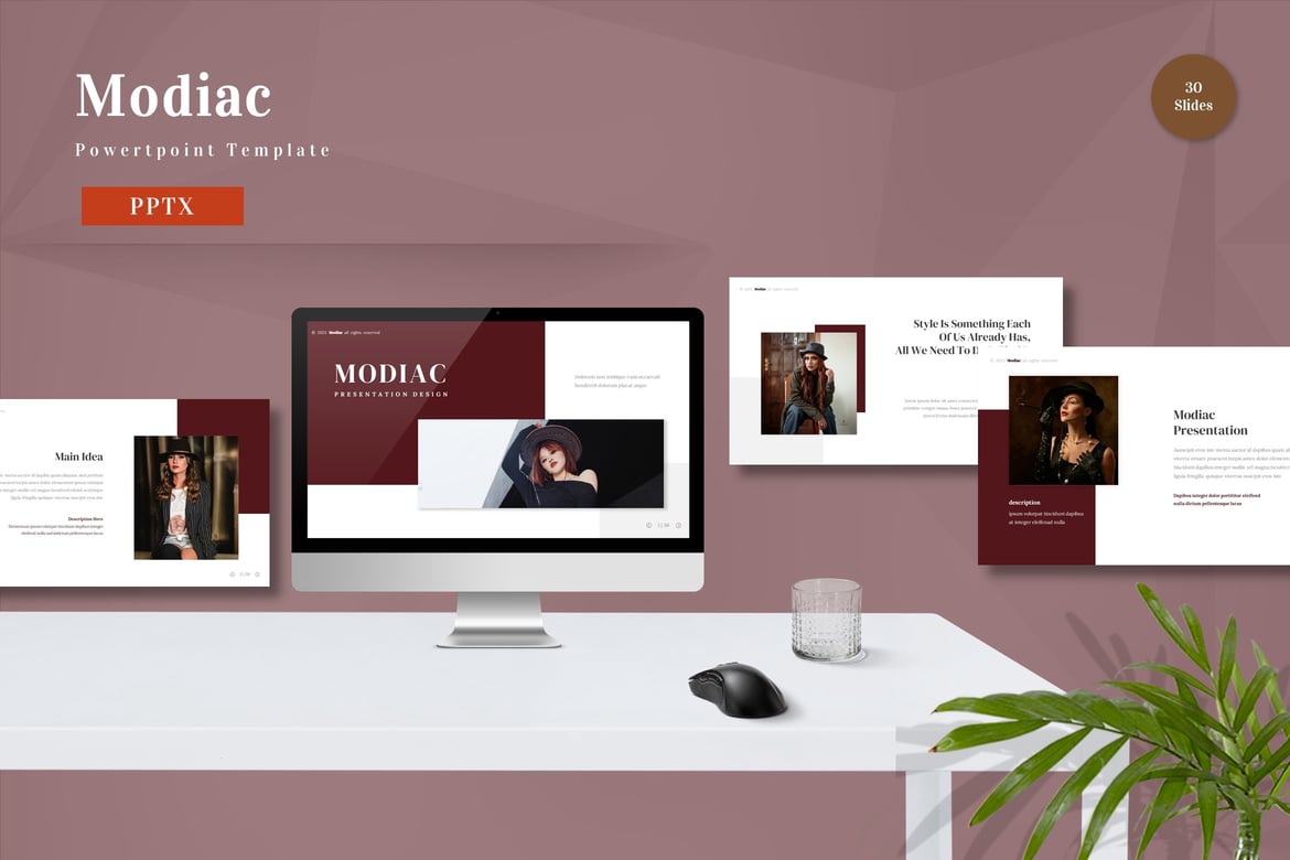 Modiac - Template Presentasi PowerPoint yang Kreatif dan Profesional