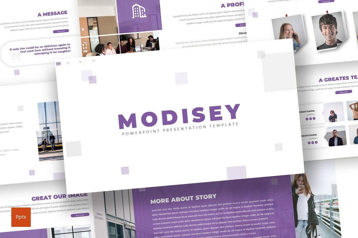 Modisey - Template PowerPoint Bisnis yang Kreatif dan Minimalis