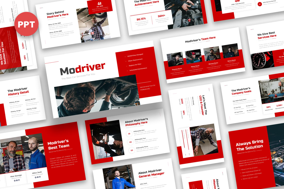 Template Presentasi PowerPoint Modriver - Solusi Kreatif untuk Bisnis Anda