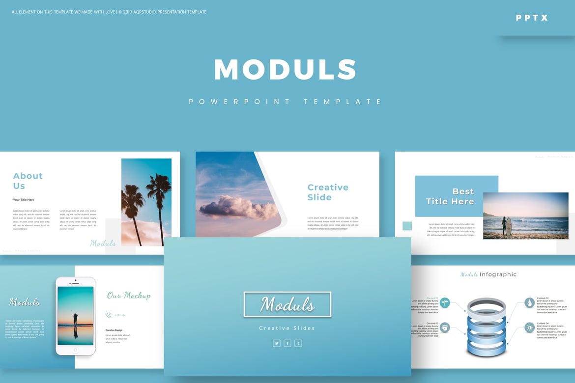 Template PowerPoint Moduls - Solusi Presentasi Multi-Purpose