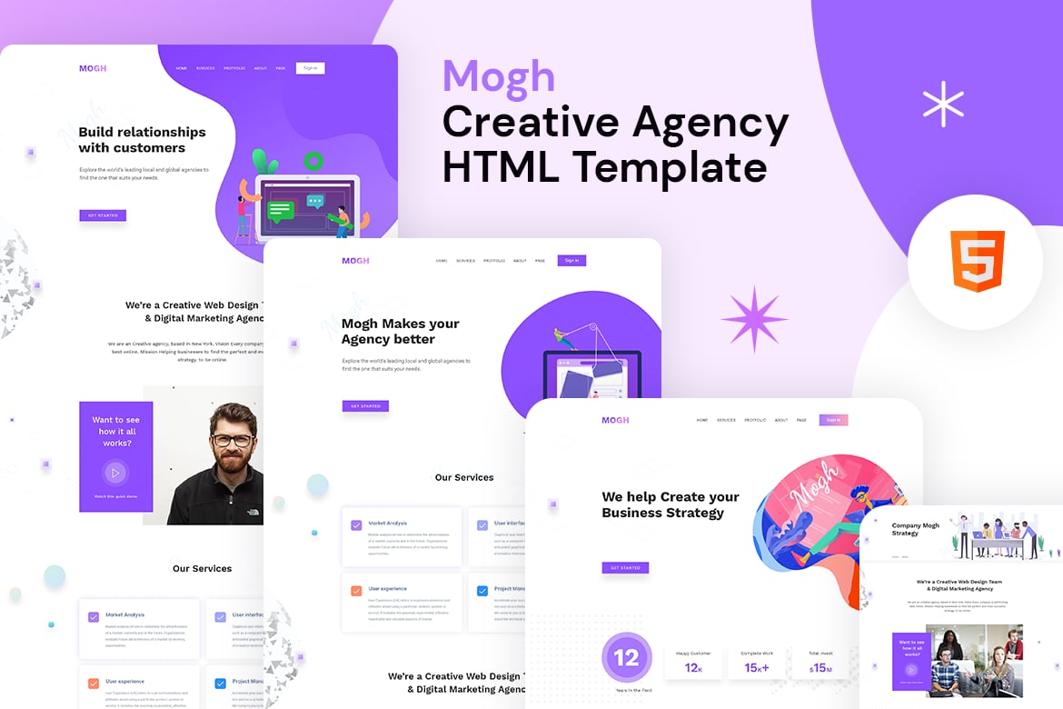 Mogh - Template Website Kreatif untuk Agensi Digital