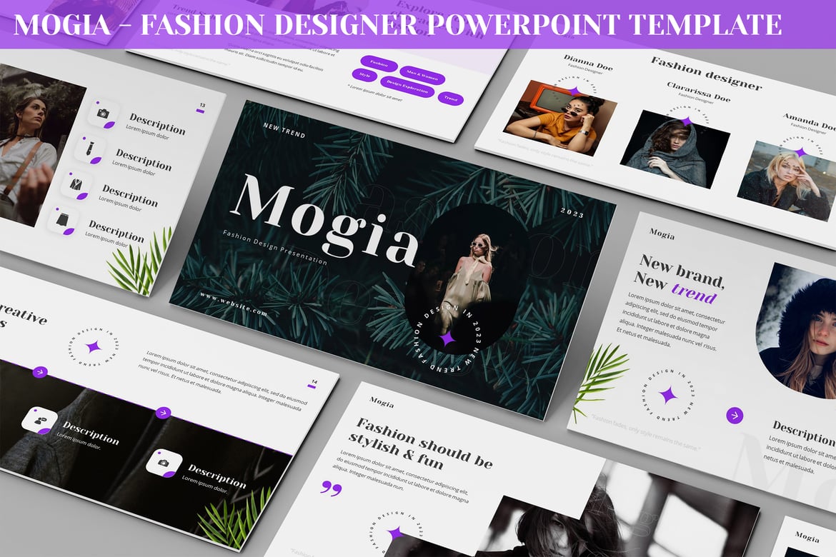 Template Presentasi Fashion Mogia - Desain Modern untuk Para Profesional
