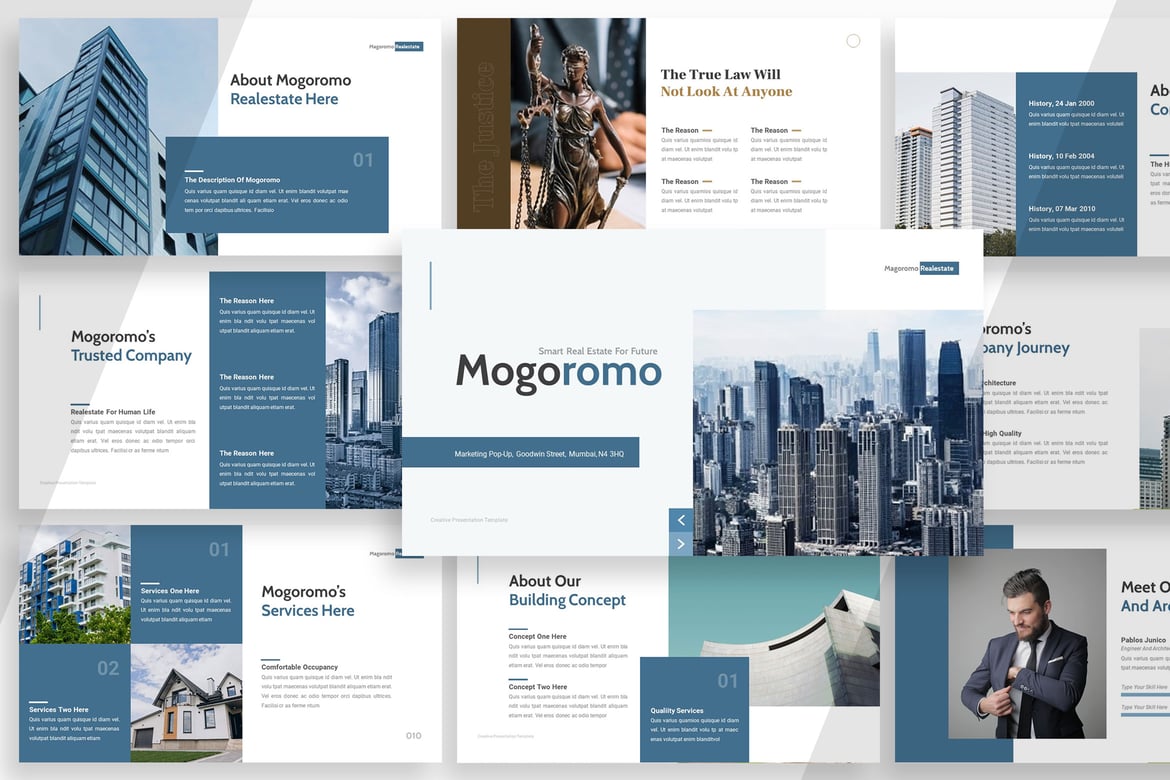 Template PowerPoint Mogoromo Real Estate: Solusi Presentasi Kreatif untuk Bisnis Anda