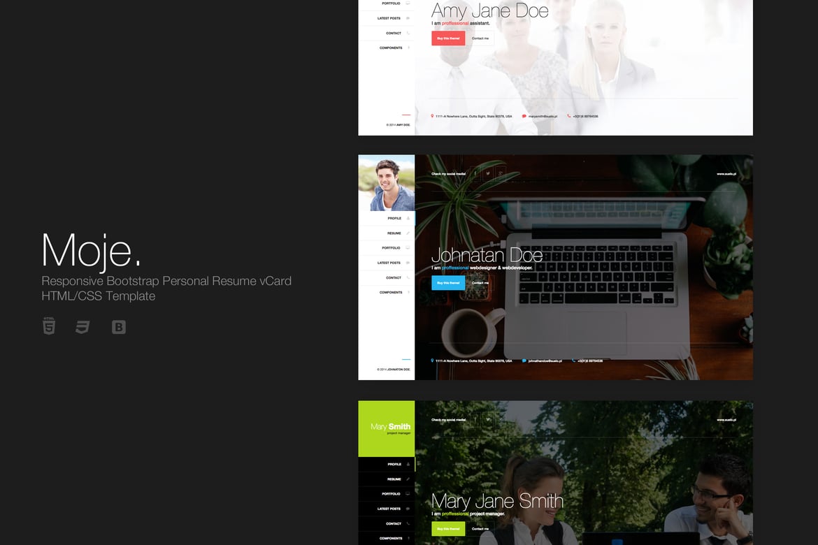 Moje. - Template Website Resum Pribadi yang Responsif dan Modern