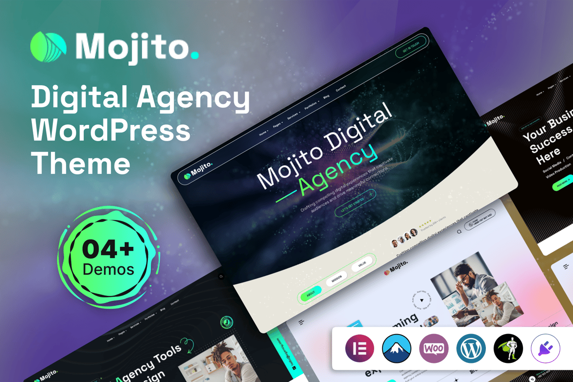 Mojito - Tema WordPress Digital Agency yang Modern dan Fleksibel