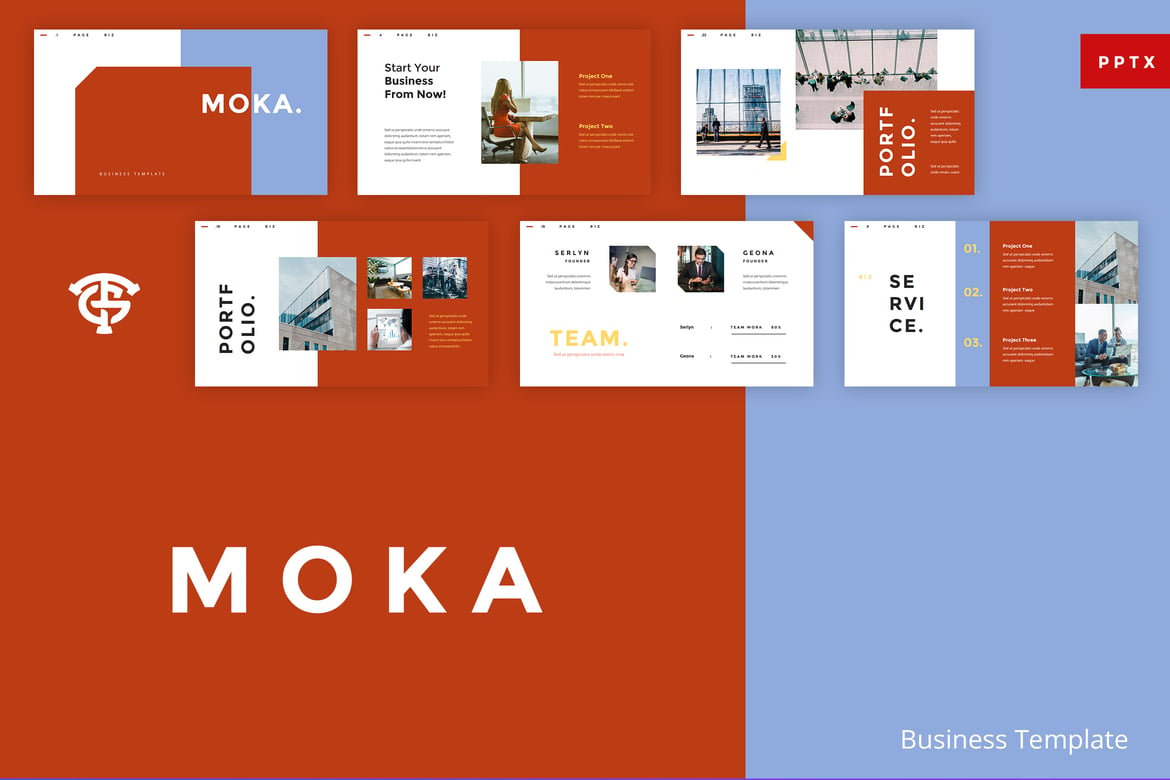 Template Presentasi Moka Business - PowerPoint Profesional