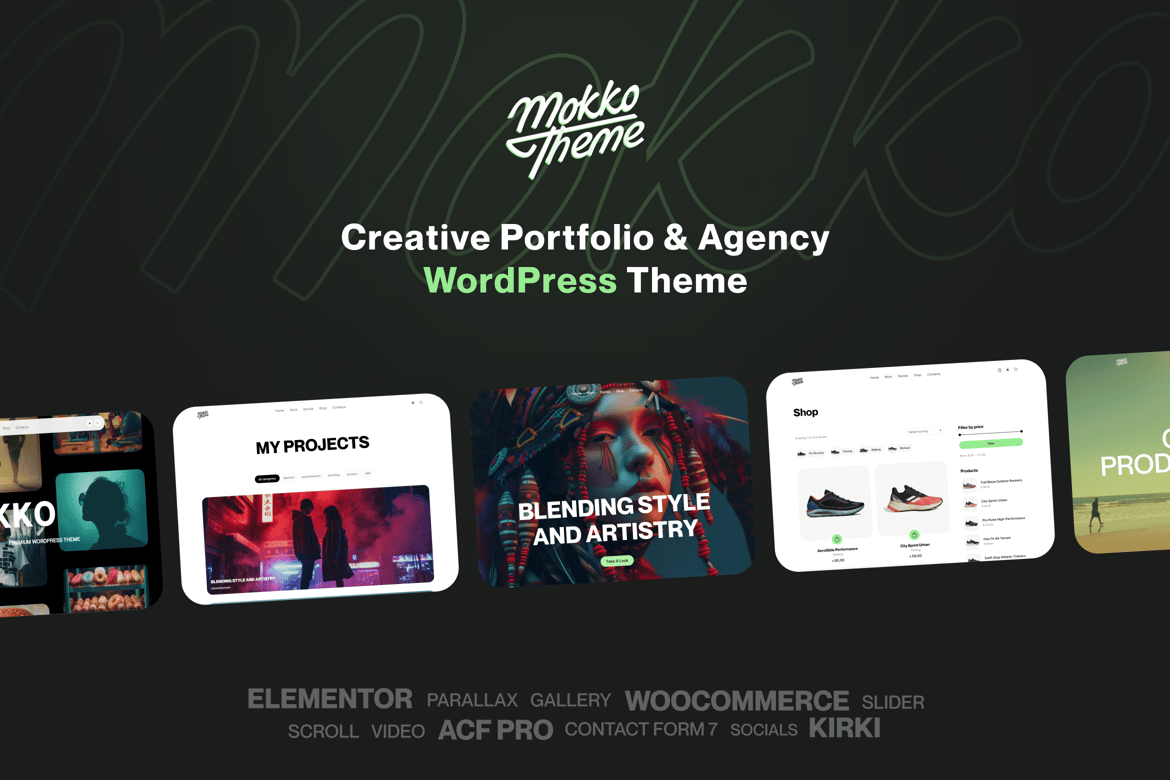 Mokko - Tema WordPress Kreatif untuk Portofolio dan Agensi