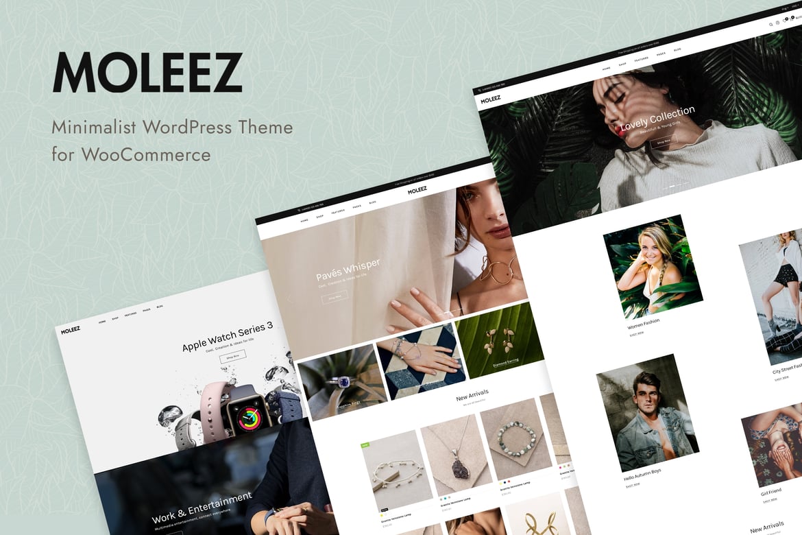 Moleez - Tema WordPress Minimalis untuk WooCommerce yang Menarik