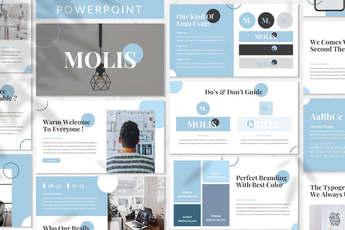 Molis - Template Presentasi Brandbook yang Elegan dan Profesional