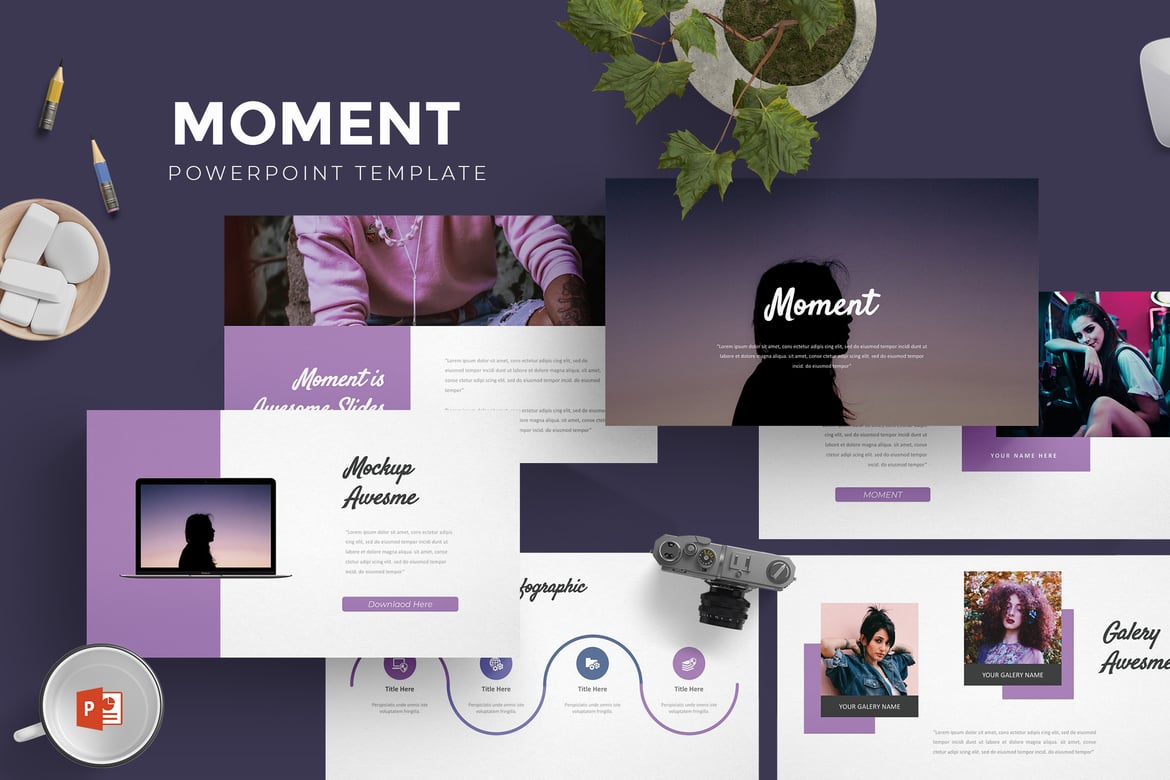 Template PowerPoint Moment - Solusi Presentasi Kreatif Anda