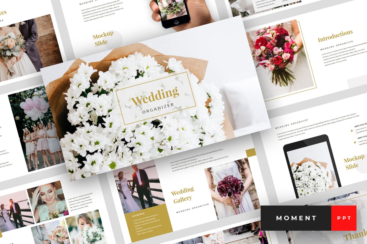 Template PowerPoint Pernikahan Moment yang Elegan dan Modern