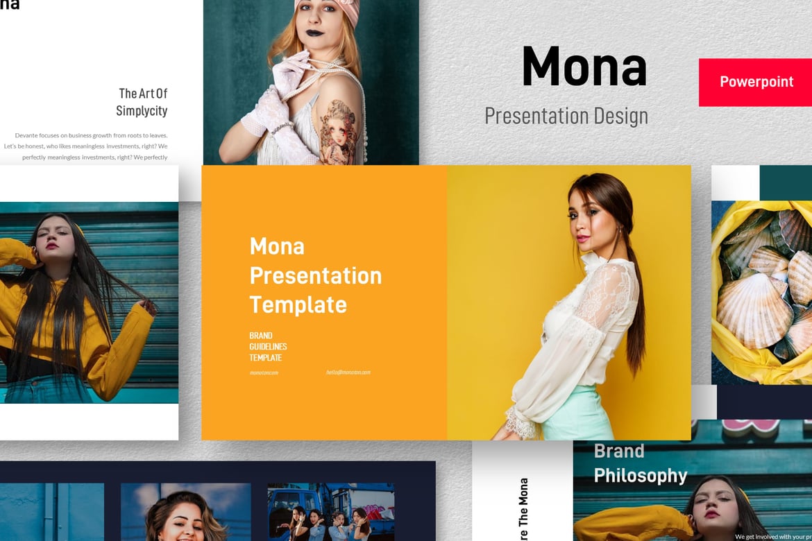 Mona - Template Presentasi PowerPoint Elegan dan Profesional