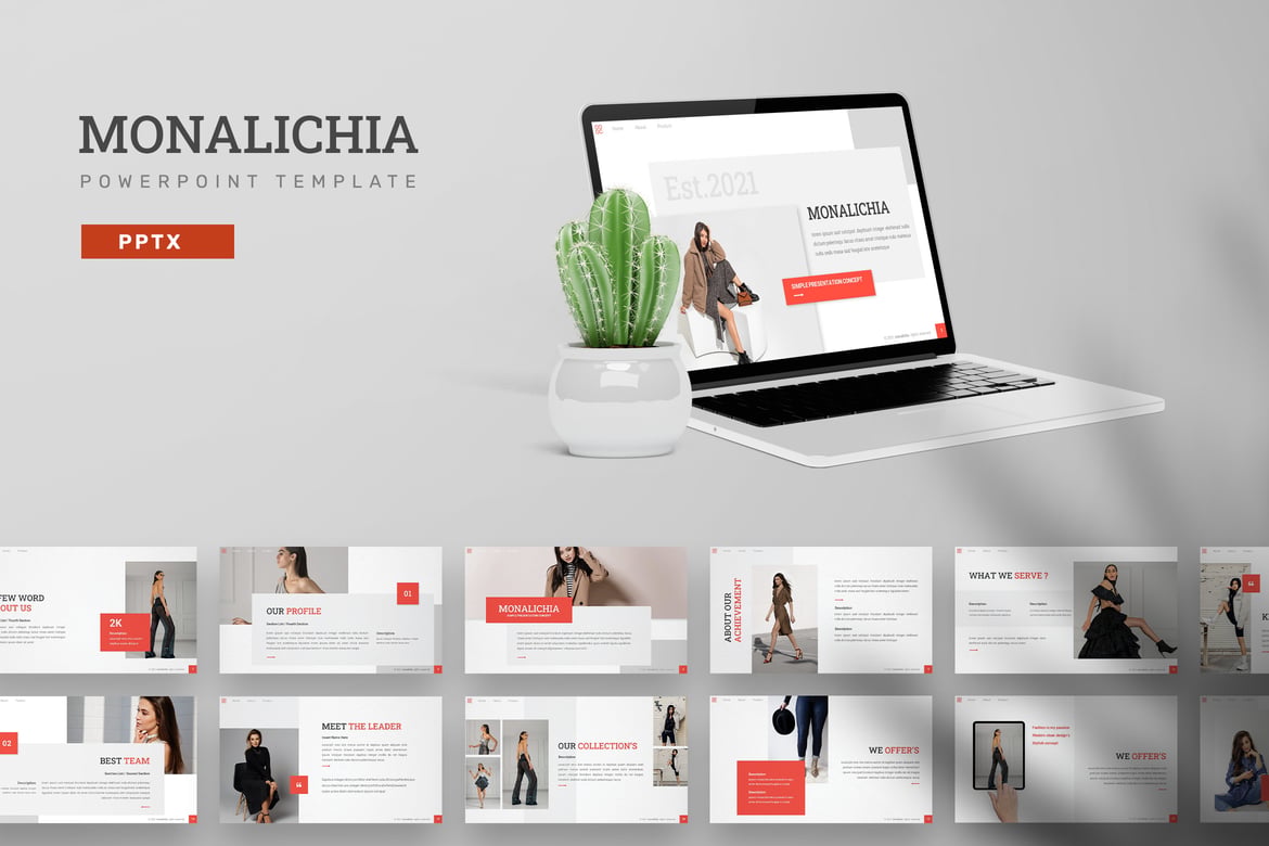 Template Powerpoint Monalichia - Solusi Presentasi Profesional Anda