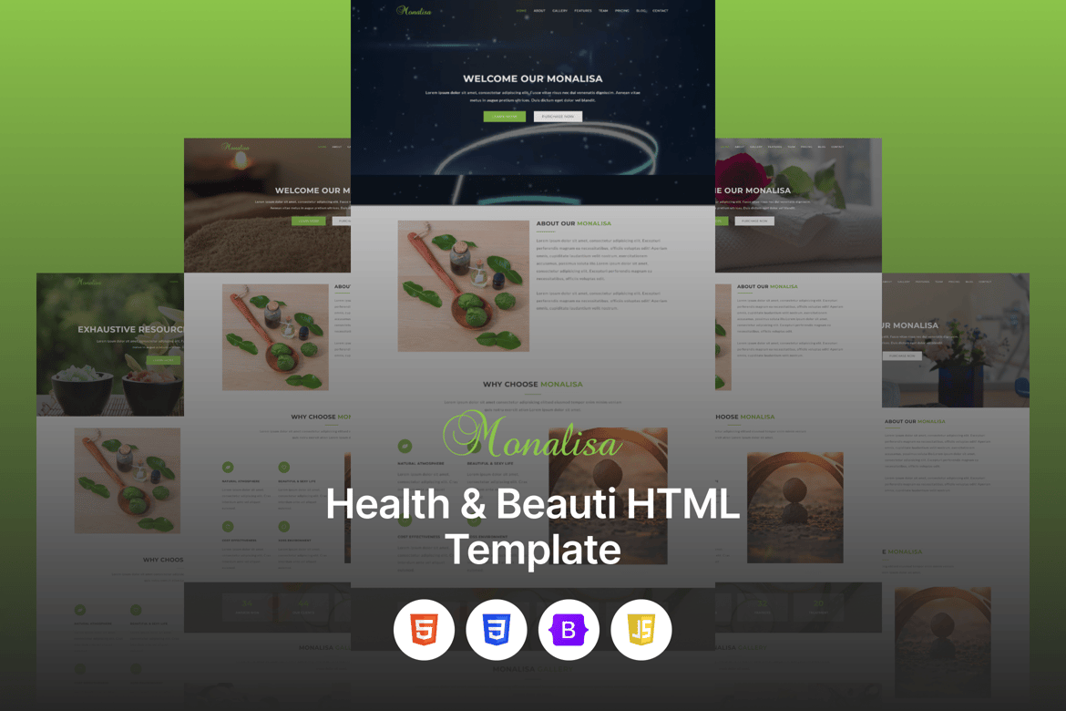 Monalisa - Template Website Kesehatan & Kecantikan Parallax HTML
