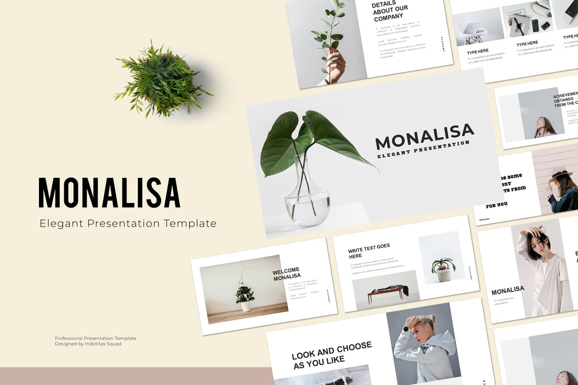 Template Powerpoint MONALISA - Solusi Presentasi Modern dan Profesional