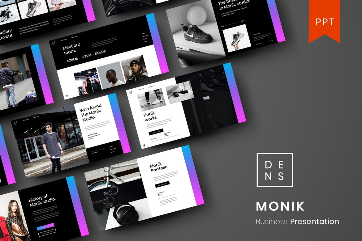 Monik – Template PowerPoint Bisnis yang Menarik
