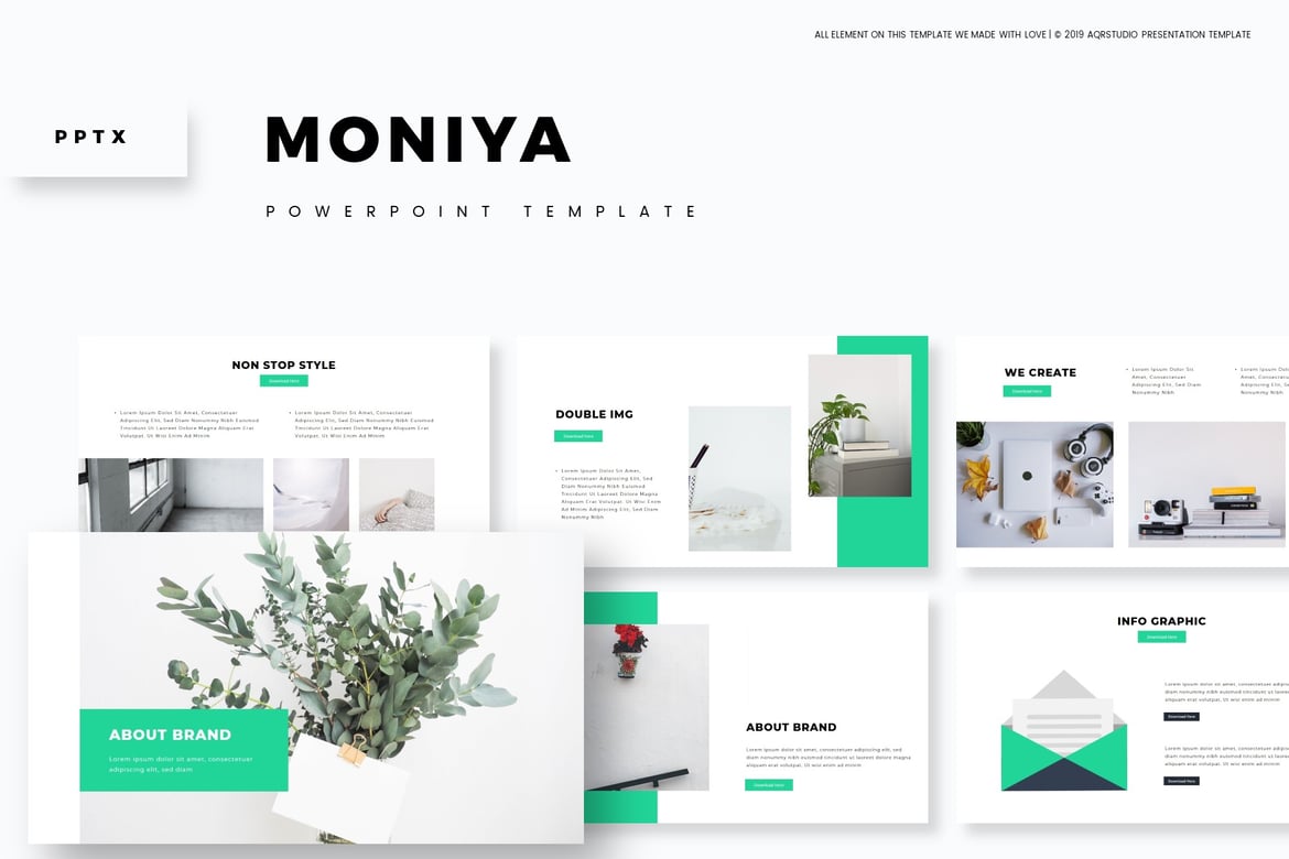 Template PowerPoint Moniya - Solusi Presentasi Multifungsi