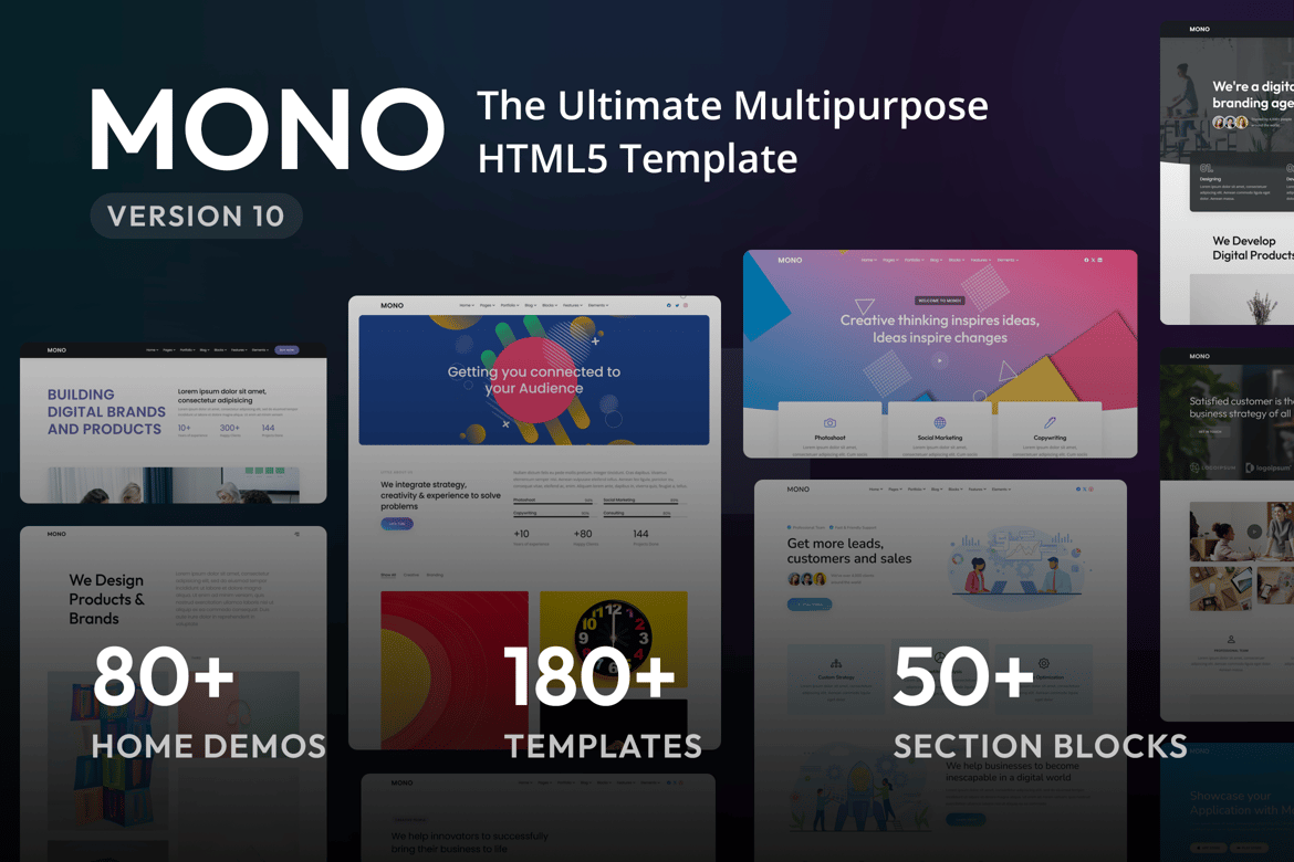 Mono - Template Web Serbaguna HTML5 Modern