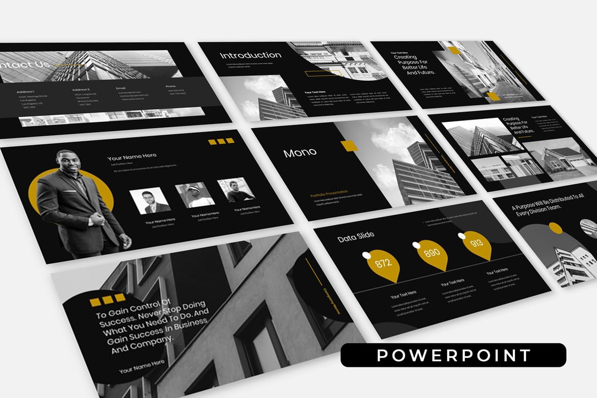 Mono - Template Presentasi Portofolio Bisnis Pribadi yang Menarik