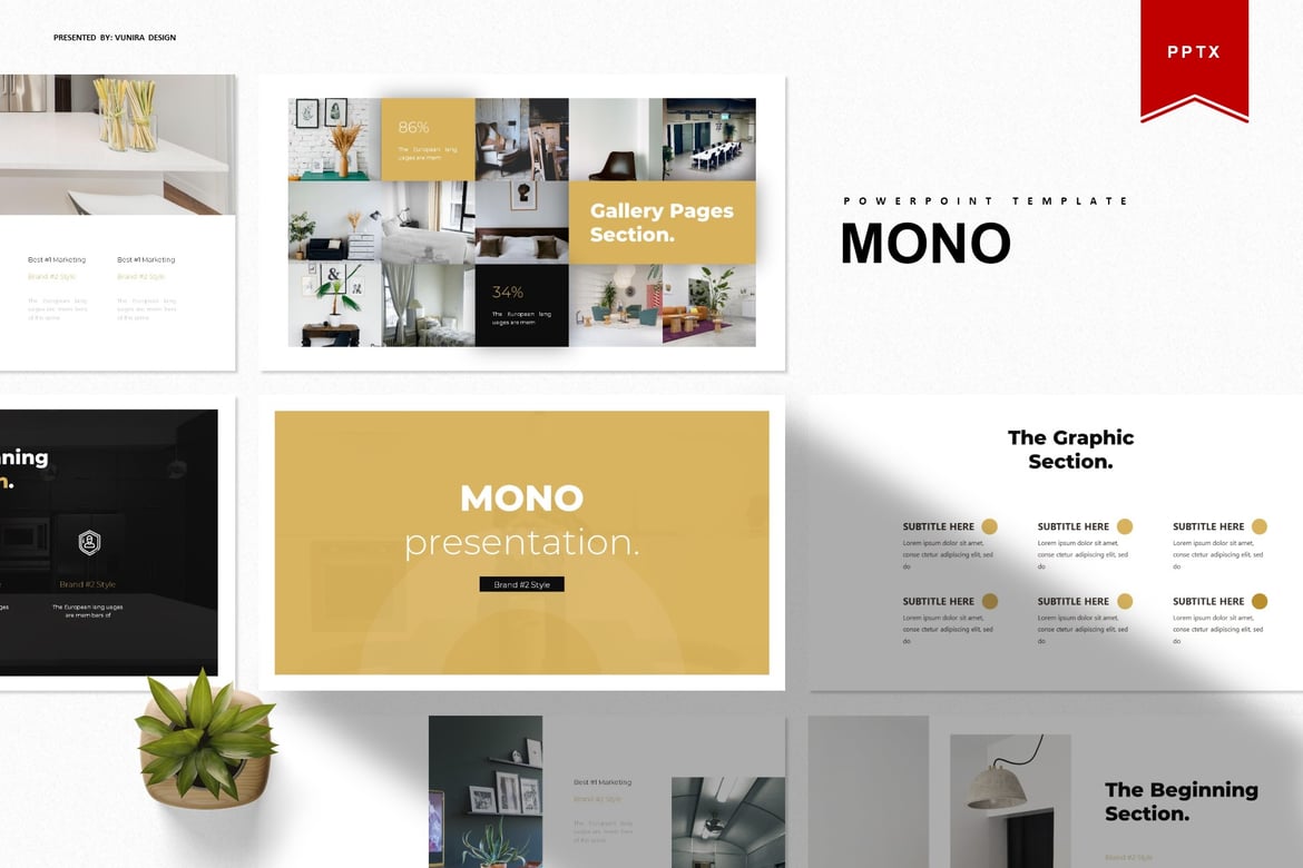 Template Presentasi Mono | Solusi PowerPoint Profesional