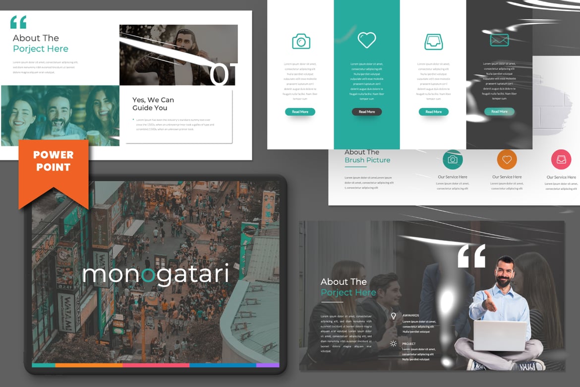 Template Powerpoint Monogatari yang Modern dan Profesional