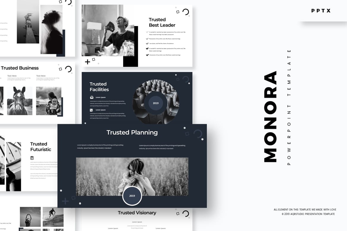 Template Powerpoint Monora - Solusi Presentasi Kreatif Anda