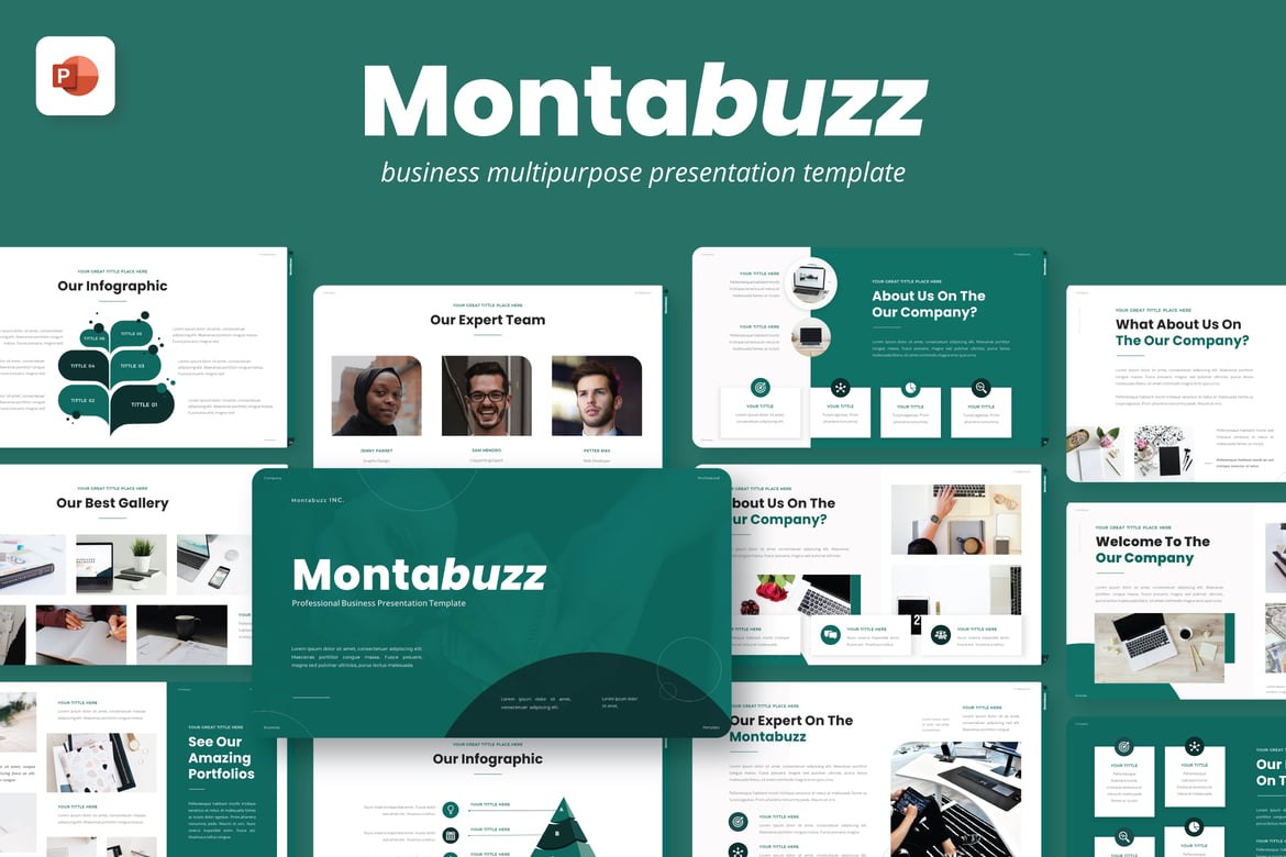 Template PowerPoint Montabuzz untuk Presentasi Bisnis yang Menarik