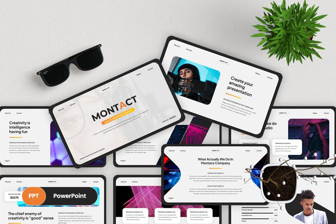 Template Presentasi Perusahaan Montacs - PowerPoint yang Menarik