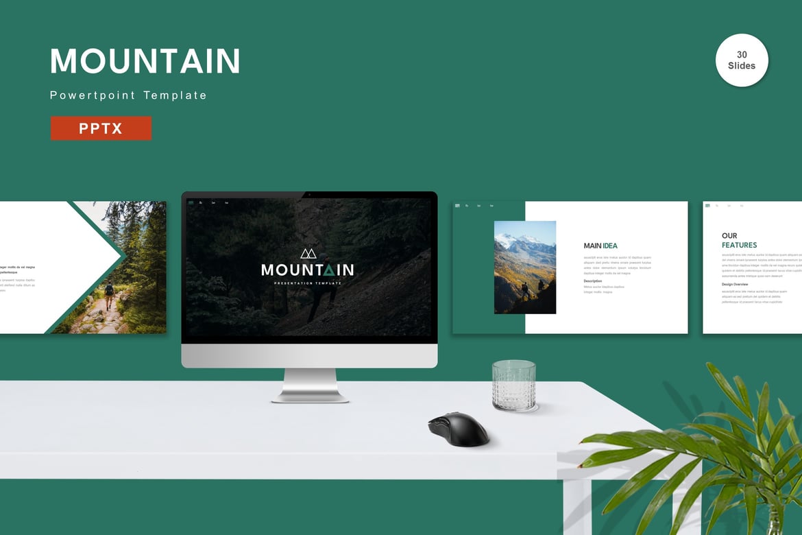 Template Powerpoint Montain - Solusi Presentasi Profesional