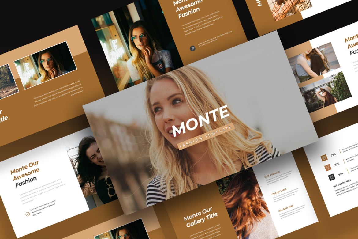 Template Presentasi Powerpoint Fashion Modern yang Menarik