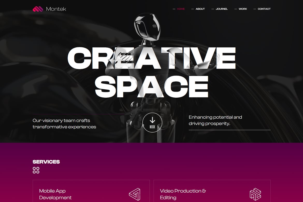 Montek - Template Website Kreatif dengan Desain Modern