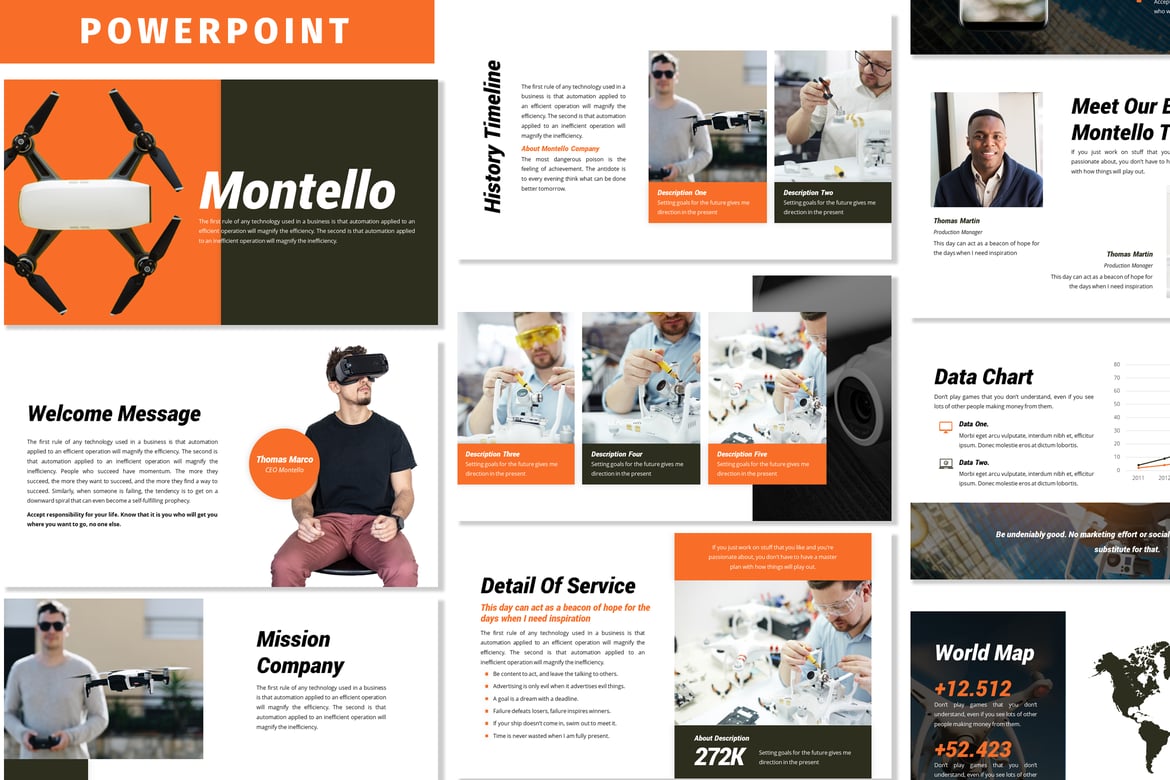 Template Powerpoint Montello - Solusi Presentasi Profesional Anda
