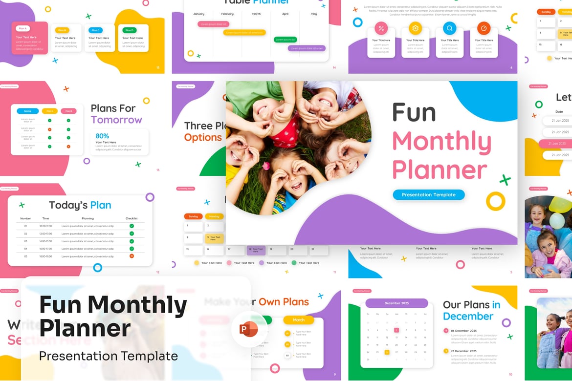 Template Presentasi Bulanan PowerPoint yang Menarik
