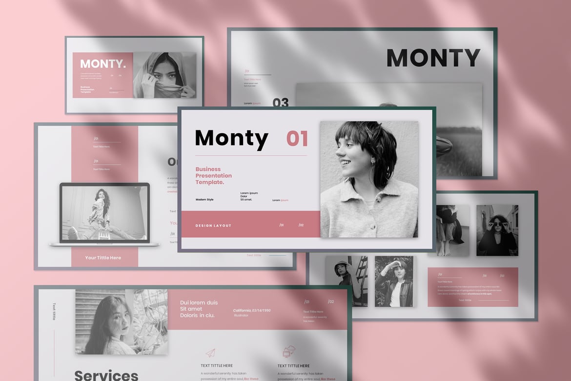 Template Presentasi PowerPoint Monty - Solusi Kreatif untuk Bisnis Anda