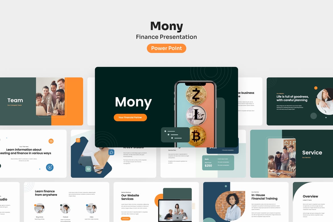 Mony - Template Presentasi PowerPoint Keuangan yang Menarik