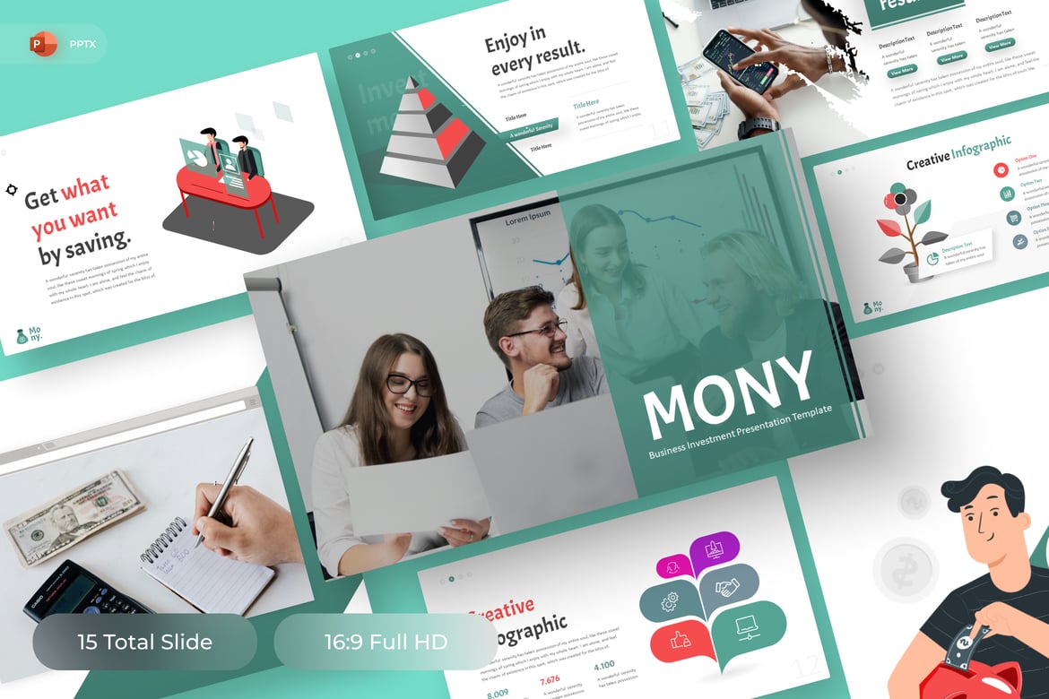 Mony - Template PowerPoint Keuangan yang Menarik