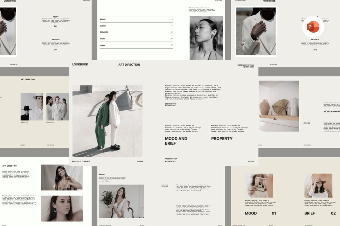 Template Presentasi Mood dan Brief - PowerPoint Modern